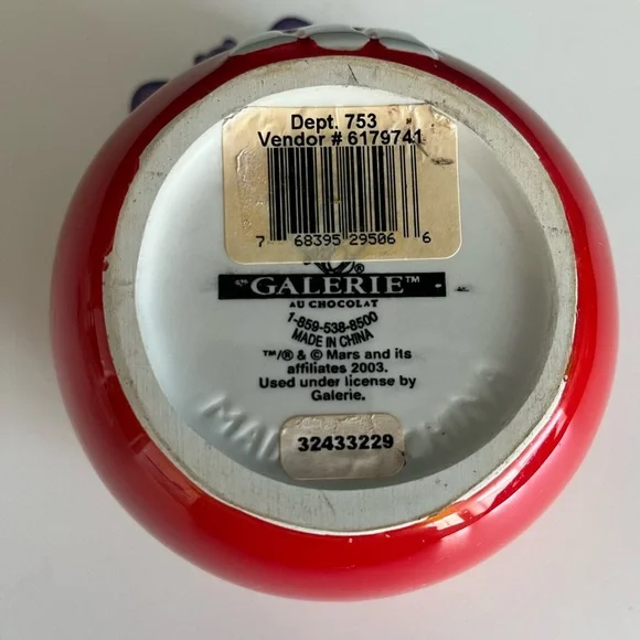 Halloween M&M Ceramic Candy Dish Basket 3.5” Wired Handle - Picture 6 of 6